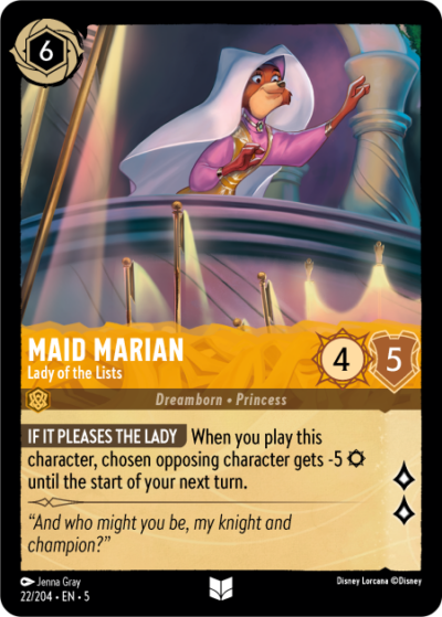 22.Maid MarianLady of the Lists